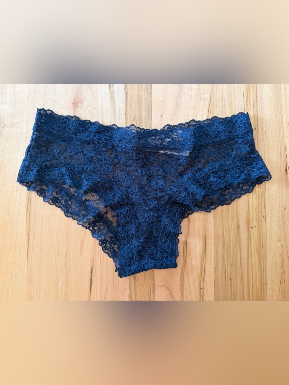 Victoria's Secret Blue Floral Lace Hipster